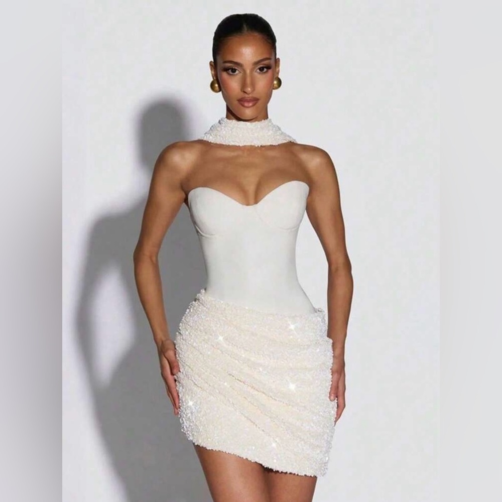 Draped mini dress